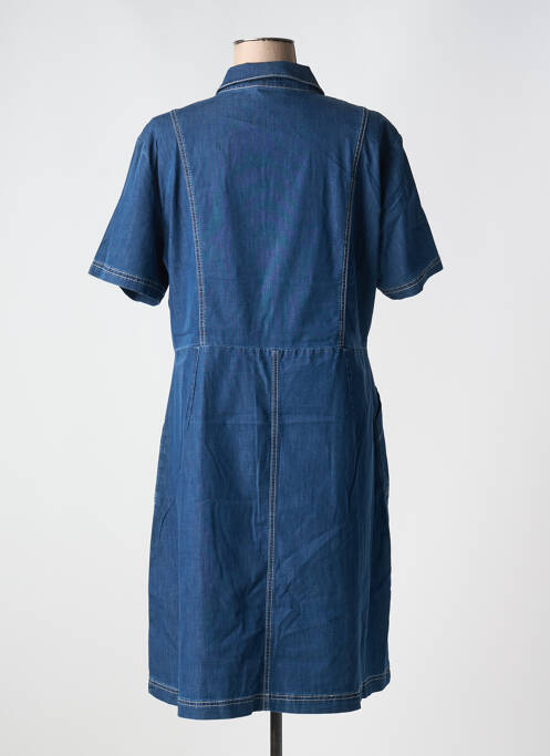 Robe mi-longue manches courtes manches courtes bleu PIONEER femme