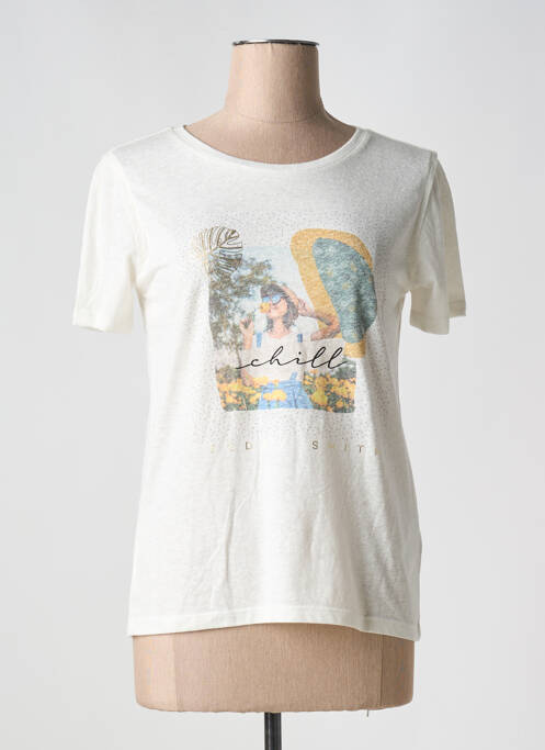 T-shirt beige TEDDY SMITH pour femme