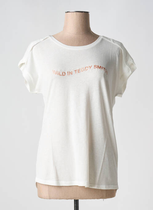 T-shirt beige TEDDY SMITH pour femme