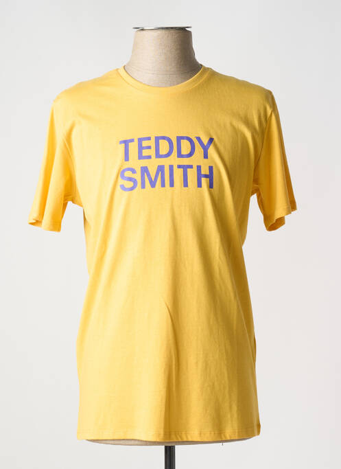 T-shirt jaune TEDDY SMITH pour homme