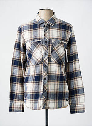 Chemise manches longues manches longues bleu TEDDY SMITH homme