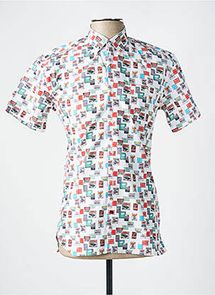 Chemise manches courtes poches blanc LA CIBLE ROUGE homme