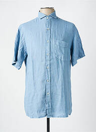 Chemise manches courtes poches bleu LEVORATTO homme