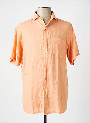 Chemise manches courtes poches orange LEVORATTO homme