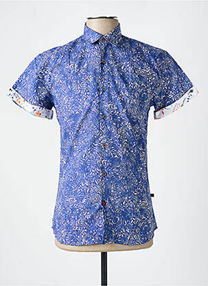 Chemise manches courtes imprimé fantaisie bleu LA CIBLE ROUGE homme