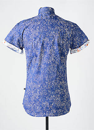 Chemise manches courtes imprimé fantaisie bleu LA CIBLE ROUGE homme