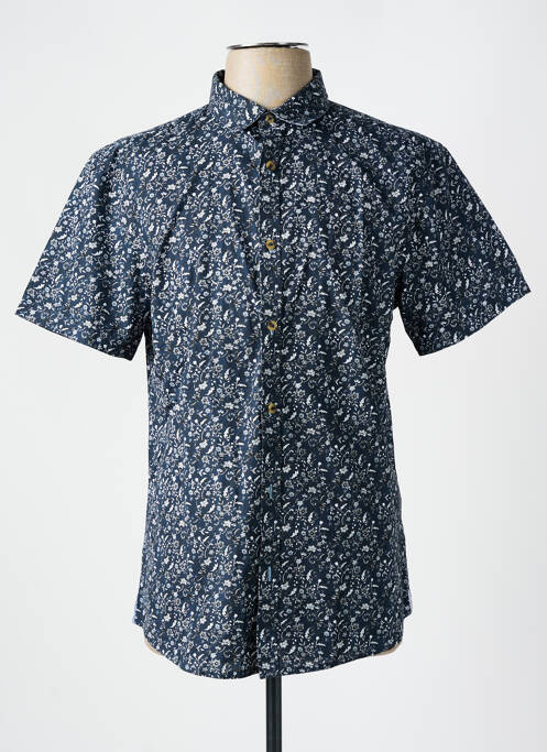Chemise manches courtes imprimé fantaisie bleu TEDDY SMITH homme