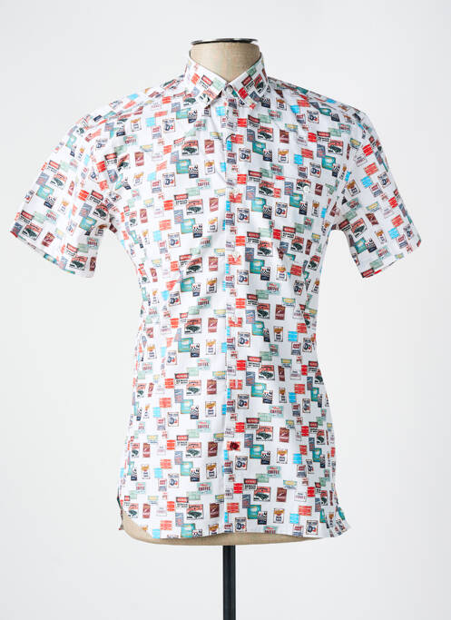 Chemise manches courtes blanc LA CIBLE ROUGE pour homme