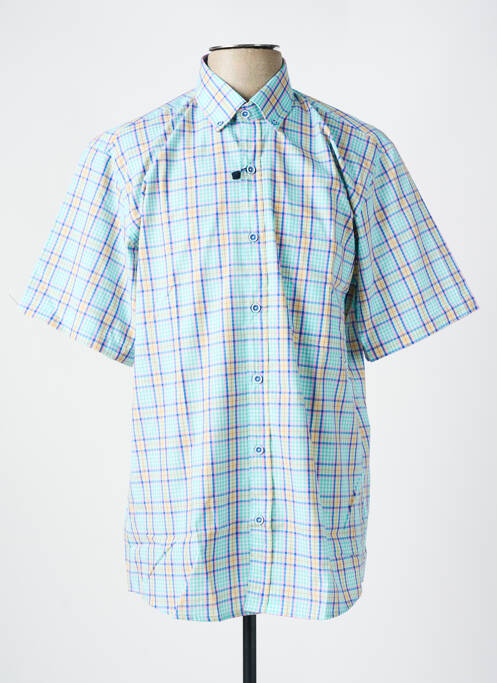 Chemise manches courtes vert LEVORATTO pour homme