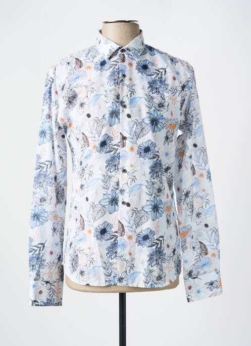 Chemise manches longues bleu LA CIBLE ROUGE pour homme