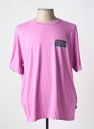 T-shirt col rond manches courtes violet QUIKSILVER homme