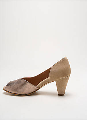Escarpins nubuck talon de 4 à 6cm marron O'.. femme