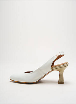 Escarpins tissage satiné talon de 4 à 6cm blanc O'.. femme
