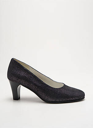 Escarpins tissage satiné talon de 4 à 6cm noir INEA femme
