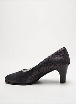 Escarpins tissage satiné talon de 4 à 6cm noir INEA femme