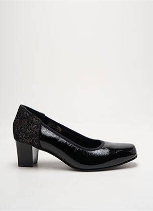 Escarpins tissage vernis talon de 4 à 6cm noir INEA femme