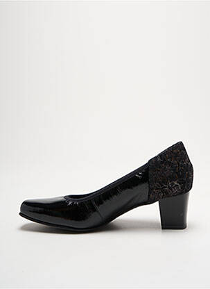 Escarpins tissage vernis talon de 4 à 6cm noir INEA femme