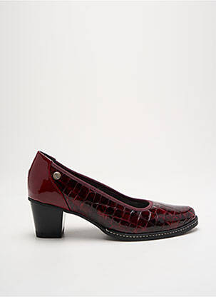 Escarpins matière lisse talon de 4 à 6cm rouge INEA femme