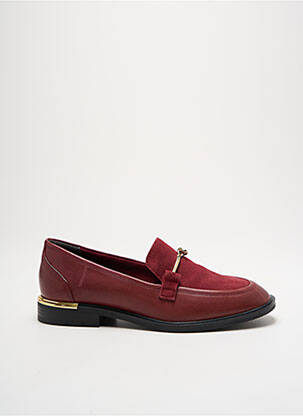 Mocassins tissage satiné talon plat jusqu'à 3cm rouge TAMARIS femme