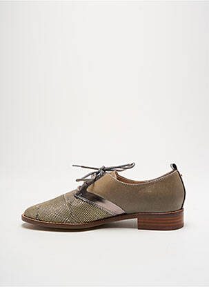 Derbies tissage satiné talon plat jusqu'à 3cm or EMILIE KARSTON femme