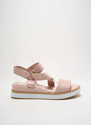 Sandales/nu pieds matière lisse talon de 4 à 6cm rose COCO ET ABRICOT femme