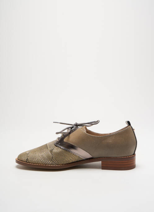 Derbies tissage satiné talon plat jusqu'à 3cm or EMILIE KARSTON femme