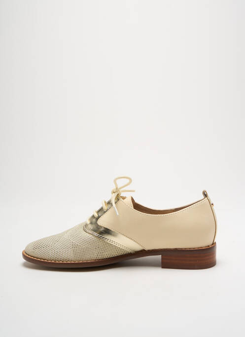 Derbies matière lisse talon plat jusqu'à 3cm beige EMILIE KARSTON femme
