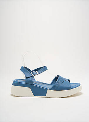 Sandales/nu pieds matière lisse talon de 4 à 6cm bleu COCO ET ABRICOT femme