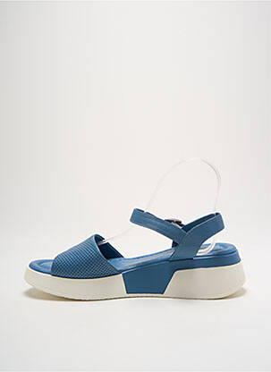 Sandales/nu pieds matière lisse talon de 4 à 6cm bleu COCO ET ABRICOT femme