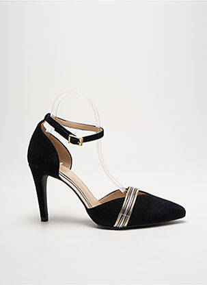 Escarpins tissage satiné talon de 7 à 9cm noir BRENDA ZARO femme