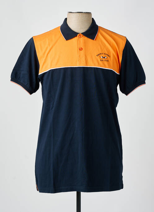 Polo coupe droite manches courtes bleu CAMBERABERO homme