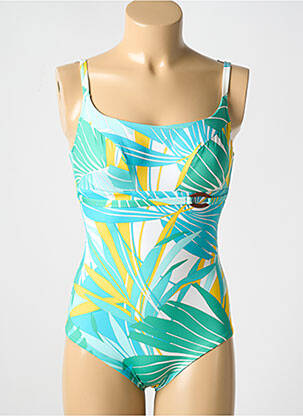 Maillot de bain 1 pièce imprimé fantaisie haut bandeau bleu CHANTELLE femme