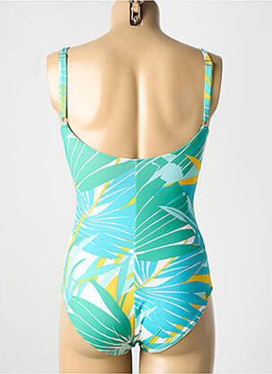 Maillot de bain 1 pièce imprimé fantaisie haut bandeau bleu CHANTELLE femme