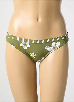 Bas de maillot de bain imprimé fleurs culotte vert ROXY femme