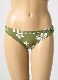 Bas de maillot de bain imprimé fleurs culotte vert ROXY femme
