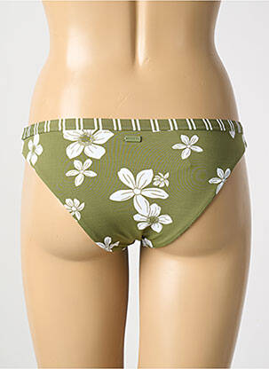 Bas de maillot de bain imprimé fleurs culotte vert ROXY femme