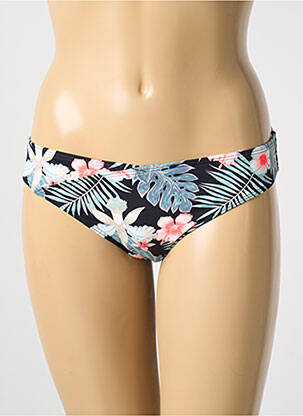 Bas de maillot de bain imprimé fleurs culotte noir ROXY femme