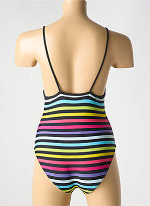 Maillot de bain 1 pièce imprimé rayures noir LITTLE MARCEL fille