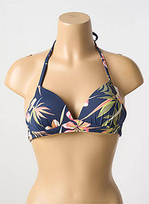Haut de maillot de bain stretch haut soutien-gorge moulé bleu ROXY femme