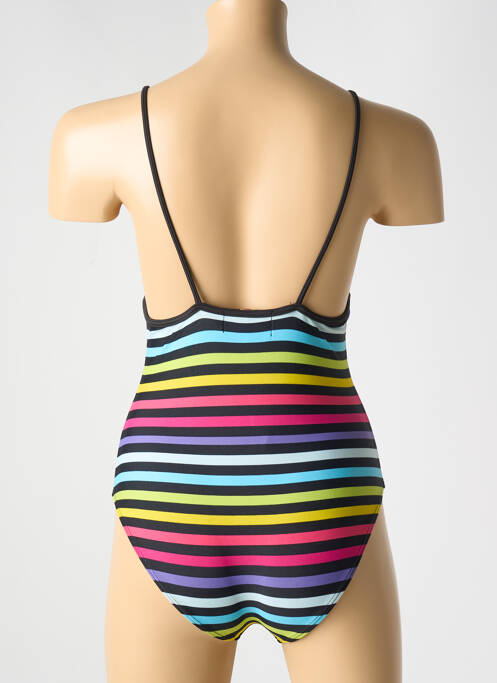 Maillot de bain 1 pièce imprimé rayures noir LITTLE MARCEL fille