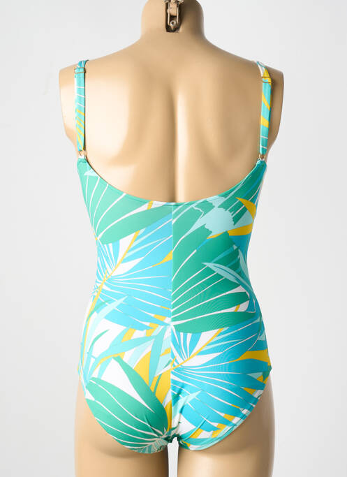 Maillot de bain 1 pièce imprimé fantaisie haut bandeau bleu CHANTELLE femme