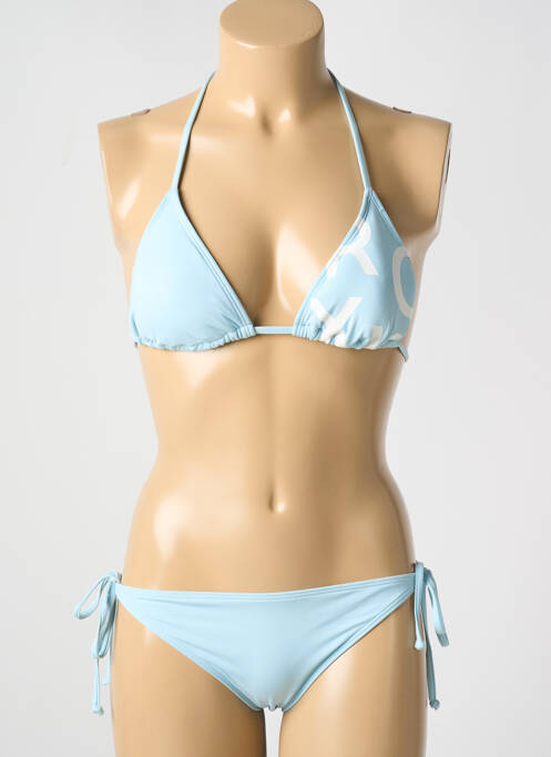 Maillot de bain 2 pièces stretch haut triangles bleu ROXY femme