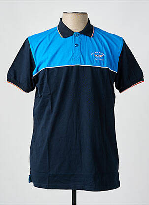 Polo coupe droite manches courtes bleu CAMBERABERO homme