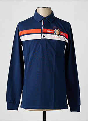 Polo manches longues manches longues bleu CAMBERABERO homme