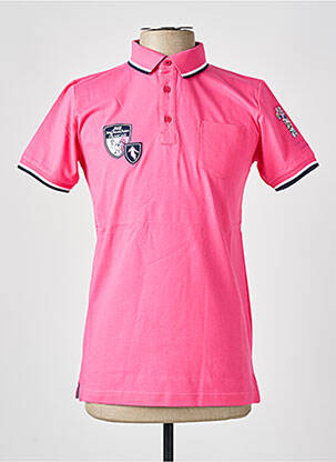 Polo tissage jersey manches courtes rose CAMBERABERO homme