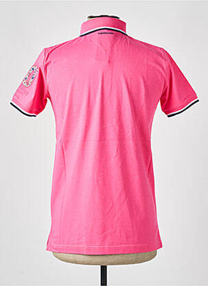 Polo tissage jersey manches courtes rose CAMBERABERO homme