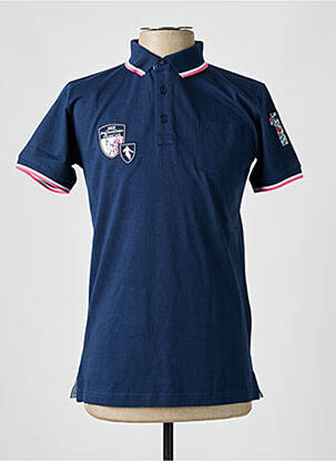 Polo tissage jersey manches courtes bleu CAMBERABERO homme