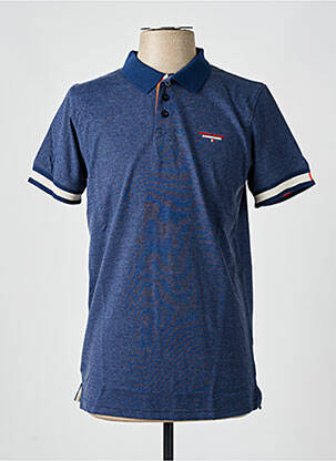 Polo tissage jersey manches courtes bleu CAMBERABERO homme