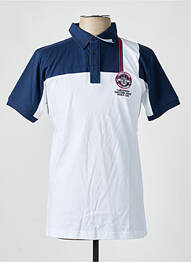Polo tissage jersey manches courtes bleu CAMBERABERO homme