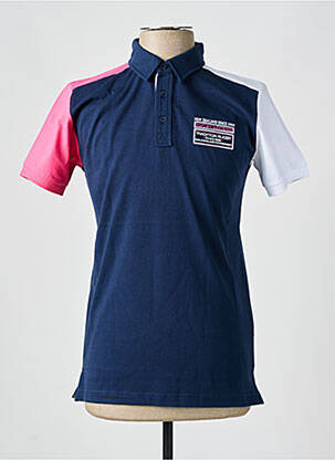 Polo tissage jersey manches courtes bleu CAMBERABERO homme